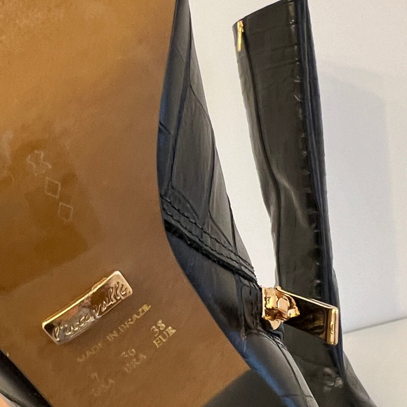 Intervalle black croco leather boots - Picture 5 of 6